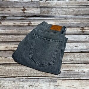 Citizens of Humanity Daphne Crop Women 27 Gray High Rise Raw Hem Straight Jeans